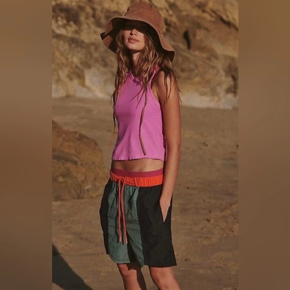 Free People FP Movement Sun Daze Colorblock Board Shorts